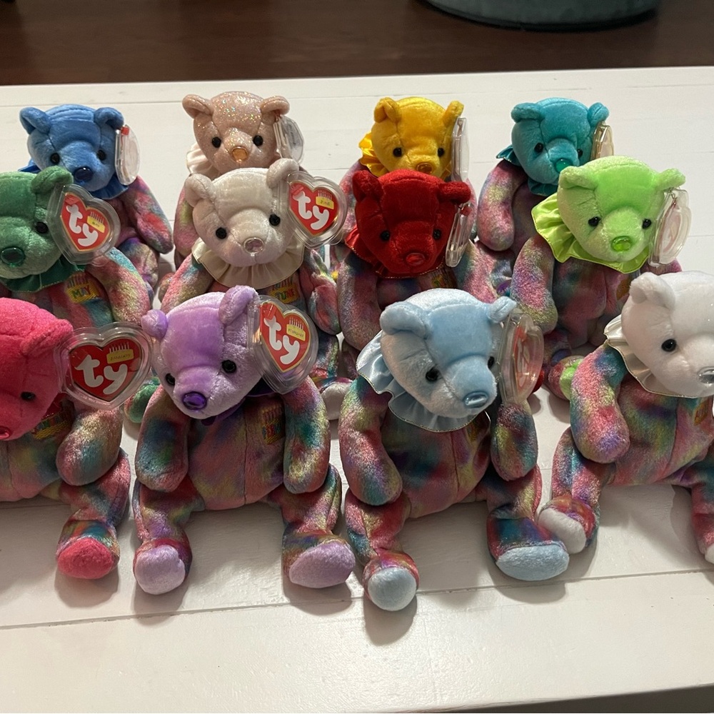 TY Birthday Bears (Choice of) Four Available: April, July, October, December